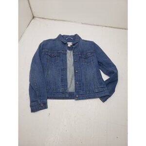 Levi's San Francisco Blue Denim Women's Jacket Size Large Button Front Trucker